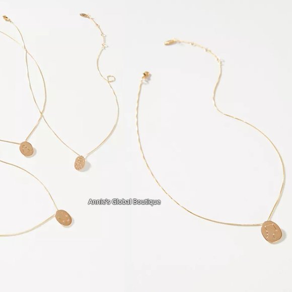 NWT ANTHROPOLOGIE Zodiac Libra Pendant CZ Necklace - Picture 8 of 12